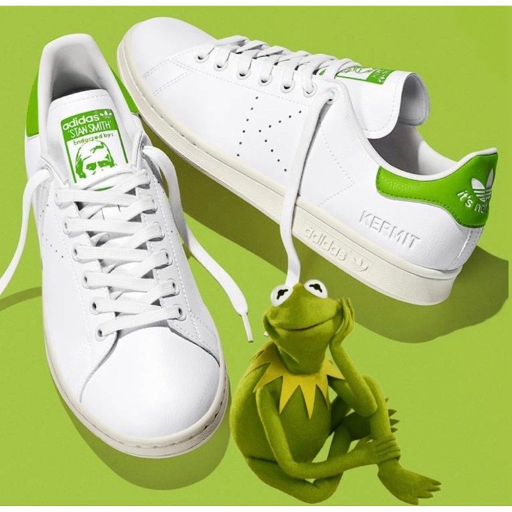 Adidas Stan Smith x Kermit The Frog Muppets White Green Sneakers US 7